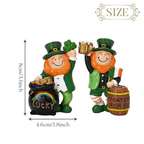 Déco Saint-Patrick Valery Madelyn : figurines trèfle en résine pour centre de table festif