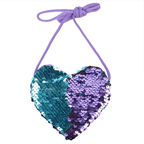 Preisvergleich Produktbild Fovely Kinder Regenbogen Geldbörse Brieftasche, magische Glitter kleine Geldbörse Schulter Handtasche Cross Body Sling Kartenhalter Tasche mit Reißverschluss für Mädchen Cosplay Dress Up