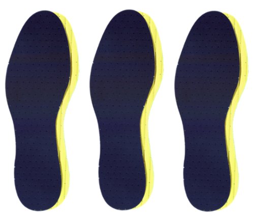 Pedag Soft | Fabric Covered Latex Foam Insoles | Lemon Scented | Women US 11 /Men 8/EU 41 | 3 Pair