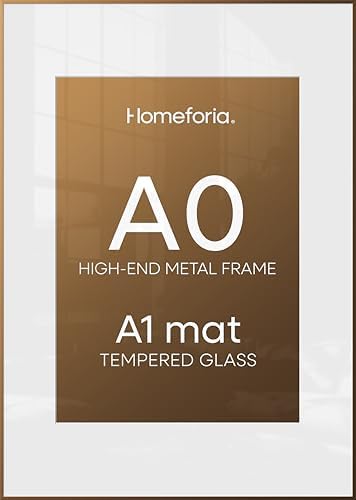 Homeforia A0 Poster Frame Bronze, High End Metal 33.1 x 46.8 inch...