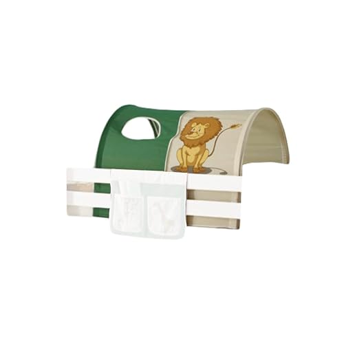 Jugendmöbel24.de Tunnel + Betttasche Safari 100% Baumwolle Kinderzimmer Etagenbett Kinderbett Stofftasche Baldachin Dach Bettdach Himmel für Hochbett Spielbett Cover