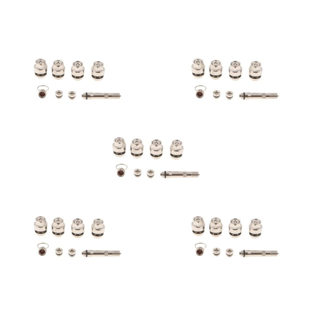 5 Set 7 Stück unsichtbare Metallbolzen bündig montierte Ventilschäfte Loch für Autoräder Reifen