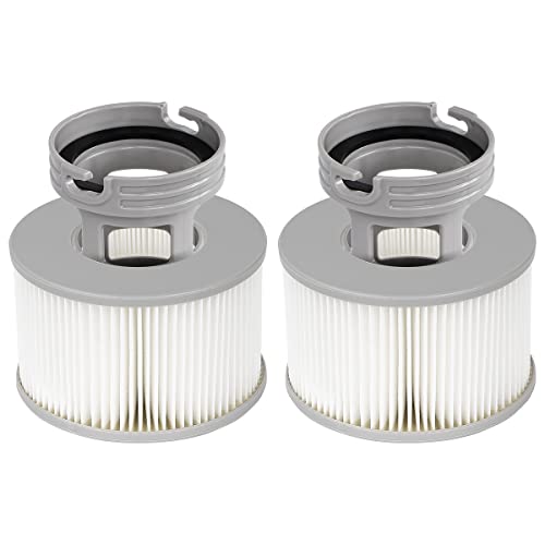 YanBan 2 Set Whirlpool-Filter + Schraubsockel Adapter für MSpa aufblasbare Pools, verbesserte Version Filterkartusche Pumpe passend für MSPA alle aktuellen Whirlpools