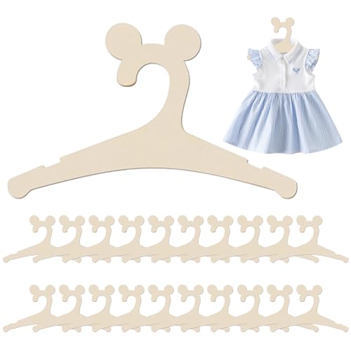 {Perchas Ropa Bebe Recien Nacido Perchas Ropa Dzmuero Perchas Ropa Infantil Madera, Perchas Madera Bebe, 20 Piezas Perchas Bebe Recien Nacido, Diseño Acanalado, para...