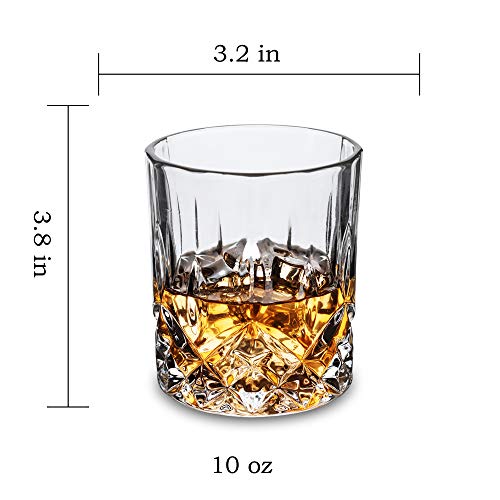 Kanars 8541917713 Old Fashioned Whiskey Glasses With Luxury Box - 10 Oz Rocks Barware For Scotch thumb #8