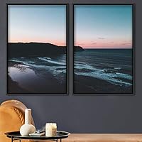 2 Piece Framed Canvas Wall Art Sunset Canvas Prints Home Artwork Decoration for Living Room,Bedroom - 16