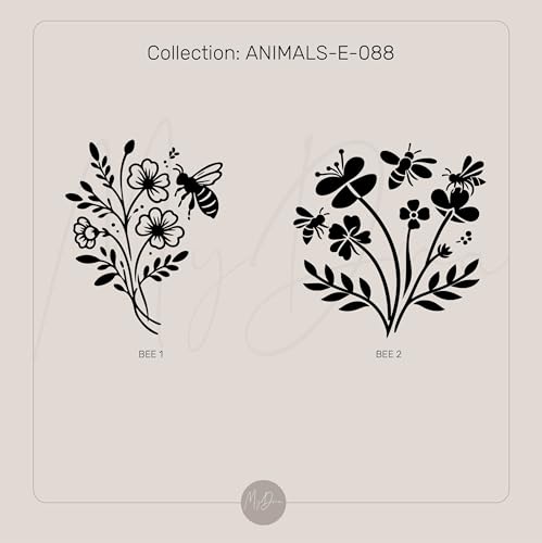 Bracelet abeille et fleurs : manchette ouverte gravée nature - 3