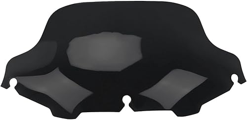Miniatura 2 de WYNMOTO Parabrisas ondulado negro de 8 pulgadas compatible con Harley Davidson Street Glide Electra Glide Ultra Classic Touring FLHT FLHTC FLHX Tri