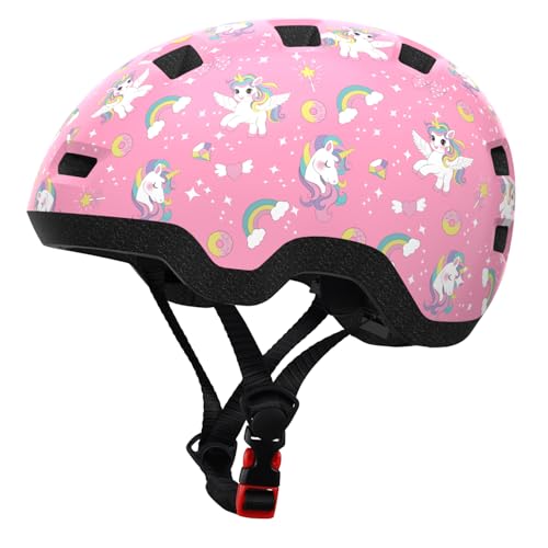 Toddler Helmet Baby Infant Bike Helmet 1-3 Years - Adjustable Dial Fit - with 12 Vents & Dual Liner (0.16+0.28) (Unicorn XS 45-51cm)
