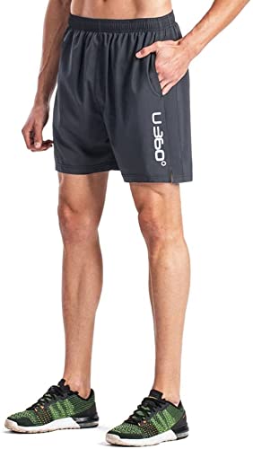 Image of Men's Workout Running Shorts Quick Dry Lightweight Gym Shorts with Zip Pockets S5Shorts