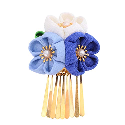 LOLIPPYY 日系和風?花発? 流?付き ヘアアクセサリー 伝統的な衣装にな花