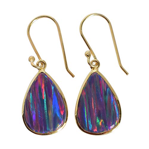 Boucles d'oreilles opale de feu poire, le cadeau artistique idéal
