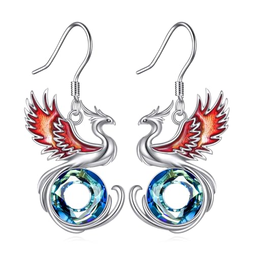 Boucles d'oreilles Phönix en argent 925 et cristal éclatant pour femme