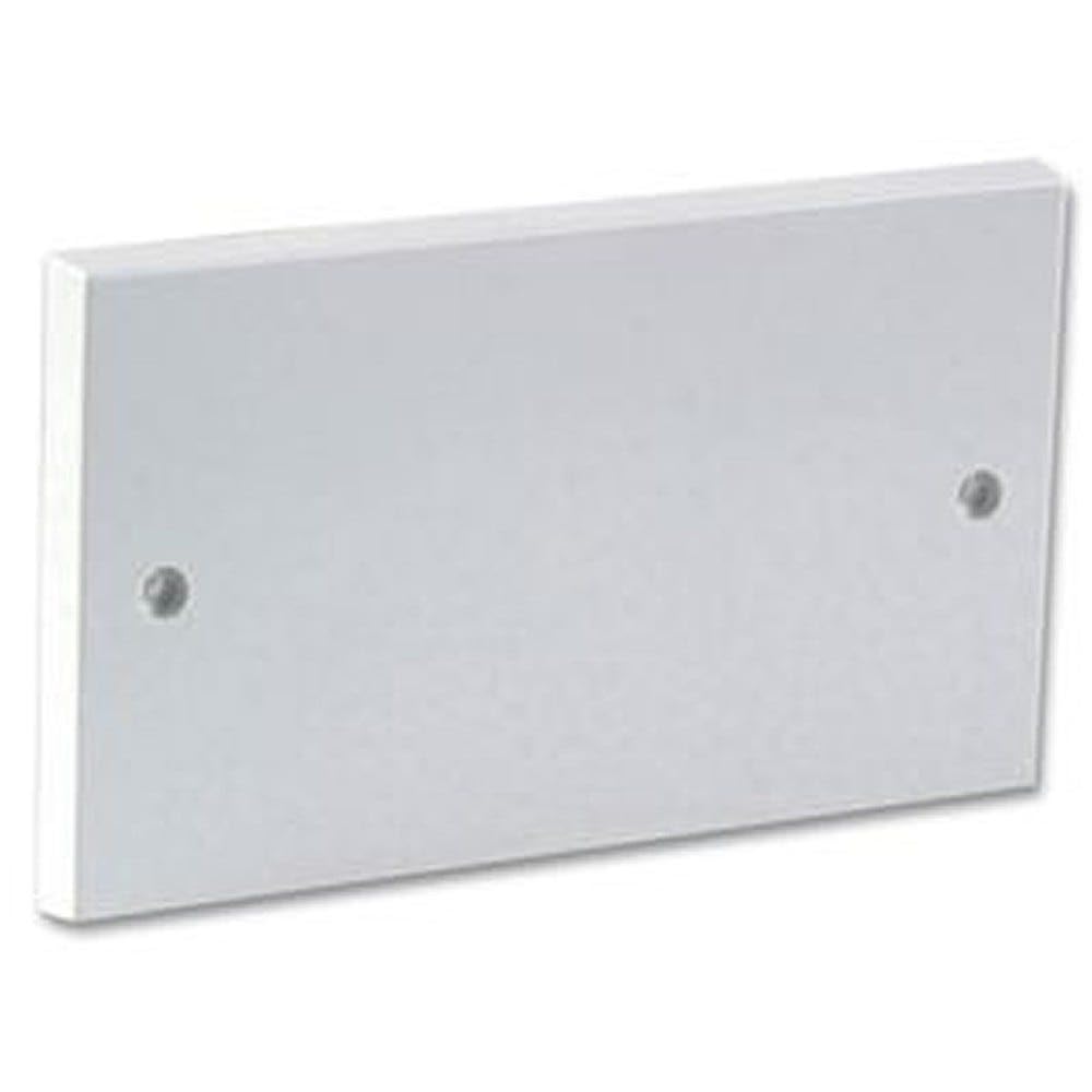 Kenable White 2 Gang Blanking Plate For Uk Double Gang Back Box With Screws