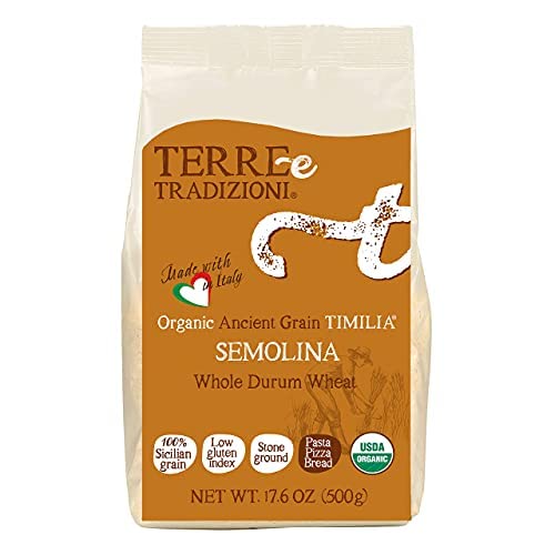 Miniatura 4 de Paquete de 4 combinaciones, 2 paquetes de harina de sémola orgánica de timiliatumminia de grano antiguo y 2 paquetes de harina de sémola Russella