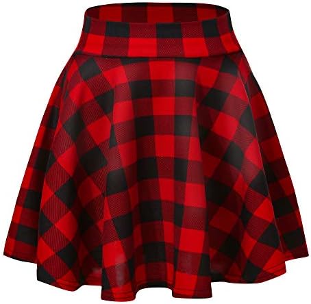 Urban CoCo Women's Basic Versatile Stretchy Flared Casual Mini Skater Skirt (S, 13)