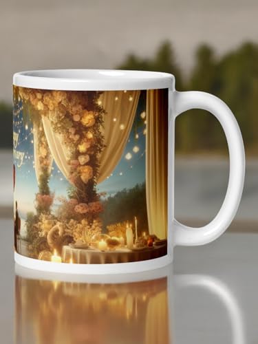 Image of Better Gift Flowers Happy Anniversary Mug, Round Shaped Multicolor Themed Coffee Mugs, Mug for Gifting, Gifting Items for Family, Friends & Closed Ones