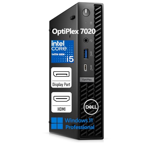 Image of Dell OptiPlex 7020 MFF Business Mini PC, Intel i5-14500T 14-Core, 16GB DDR5, 512GB SSD, WiFi 6E, Dual DisplayPort, HDMI, Micro Desktop Computer, Windows 11 Pro