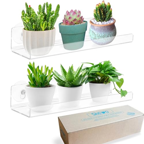 Skewo Paquete de 2 cajas acrílicas de ventana