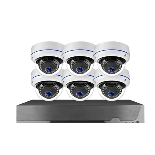 8CH 4K POE NVRLbg Tuya HD 8MP OhCCTVZLeBVXe X}[gCtI[fBIIPh[JrfIĎLbg(4T,8CH NVR AND 6 CAMERA_UK PLUG)
