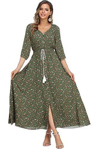 Image of Casual Summer Dresses for Women 2026 Maxi Dress Flowy Bohemian Beach Party
