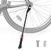 Achort Soporte de pie para Bicicleta, Caballete Lateral de Bicicleta Ajustable, Aluminio con Cierre de Resorte, Longitud de Pie de Bicicleta Escalable 36-41cm