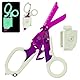 Trauma Schere Emergency Shears mit Strap Cutter und Glass Breaker Faltbare Scherenzange aus Edelstahl, Outdoor Camping Rescue Scissors Tools