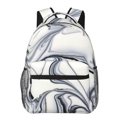 Sac à dos toile OdDdot homme femme grand volume imprimé noir