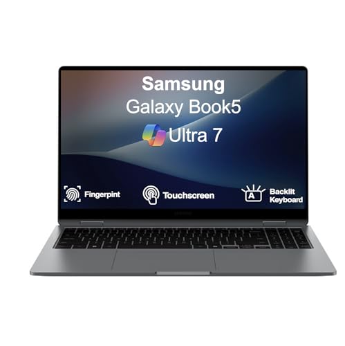Image of Samsung Galaxy Book5 360 Copilot+ PC 2-in-1 Laptop 15.6 inch Touch OLED FHD | Intel Ultra 7-256V, 16GB LPDDR5X, 2TB SSD, Backlit, FingerPrint, Win 11 Pro) w /DKZ USB Port Expander