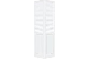 Closet Door, Bi-Fold, Traditional Louver-Panel Solid Core Unfinished 80 in. x 24 in. White