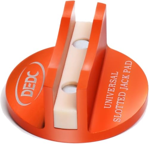 DEDC Universal Aluminum Grooved Magnetic Jack Pad, Jacking Puck Pinch Weld Frame Rail Adapter, Oil Change Mush Haves, Change Tire Repair Tires Oil Must Have, for Car SUV Truck Pickup Sedan MPV Wagon