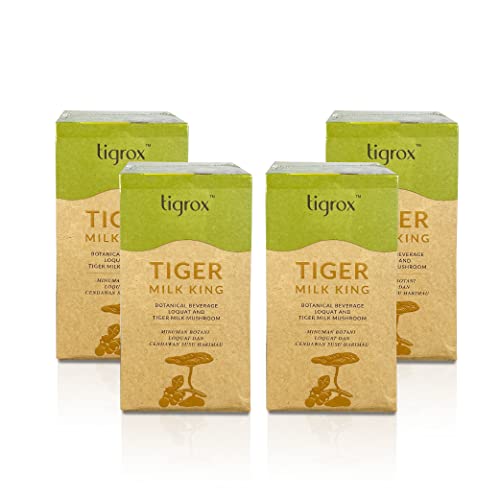 WELLOUS Tigrox Tiger Milk King Loquat Botanical Beverage for Digestive Balance Immune 20 Sachets/Box (Pack of 4)