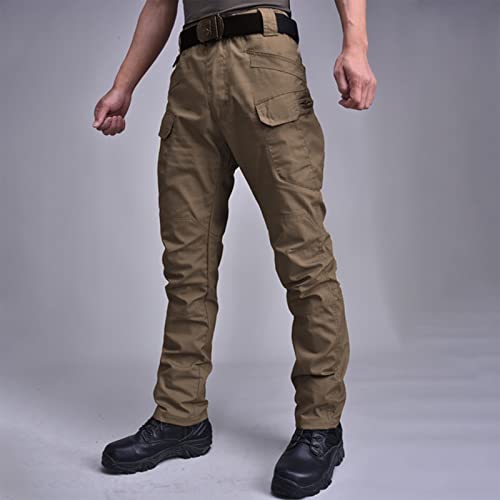 OIOLOYJM Military Cargo Pants for Men Hiking Relaxed Fit Work Waterproof Stretch Tactical Lightweight Outdoor Travel Pant