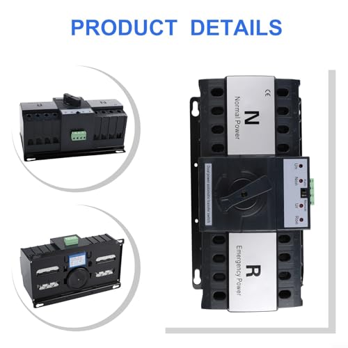 Commutateur de transfert automatique 4P 63A 380V interrupteur de commutation fiable gris - 5