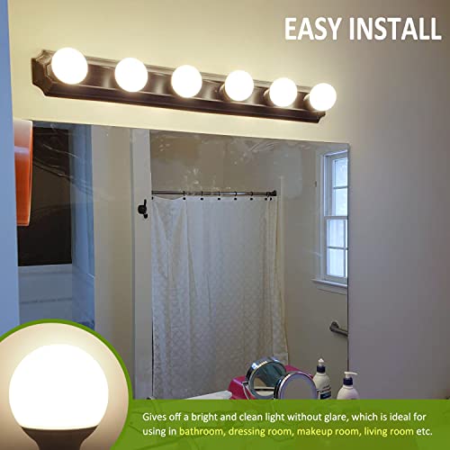 Image of 8-Pack LED Bathroom Light Bulbs, 4000K Natural White Night Light Bulb, Non Dimmable Makeup Mirror Lights for Bedroom, E26 Medium Screw Base