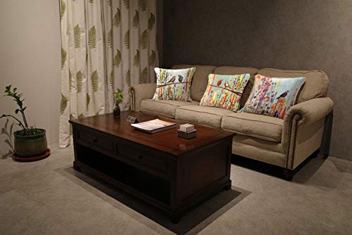 Qupace Set Of 4 Autumn Pillow Covers Bird Pillow Cases Flowers Throw Pillowcover Vintage Sofa Cushion Cover For Couch Double Print 18X18 In Pillow Cases #TOP7