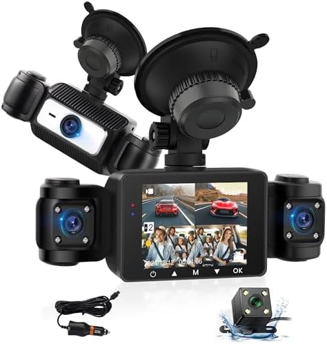 Amazon.com: 360 Degree View 4 Channel Dash Cam Front and Rear Inside ...