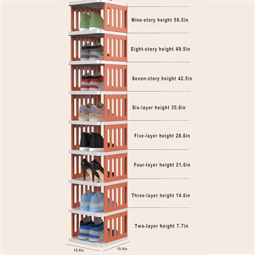 Meuble à chaussures pliable 9 niveaux multifonctionnel et compact - 7