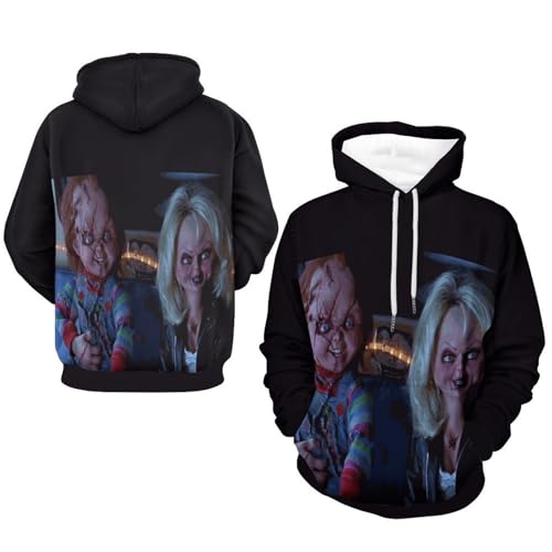 Sweatshirt for Womens Chucky Casual Loose Fit Men Long Sleeve Soft Pullover Hoodie Tops with Pocket 6