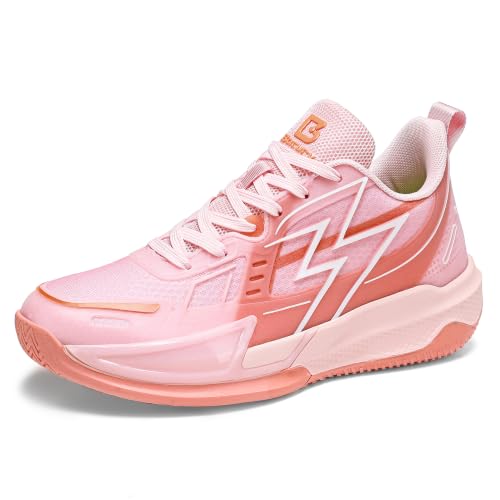 Image of Women Basketball Shoes Fashion Sneakers Comfortable Unisex Athletic Lightweight Non Slip Outdoor Sport Volleyball Shoes