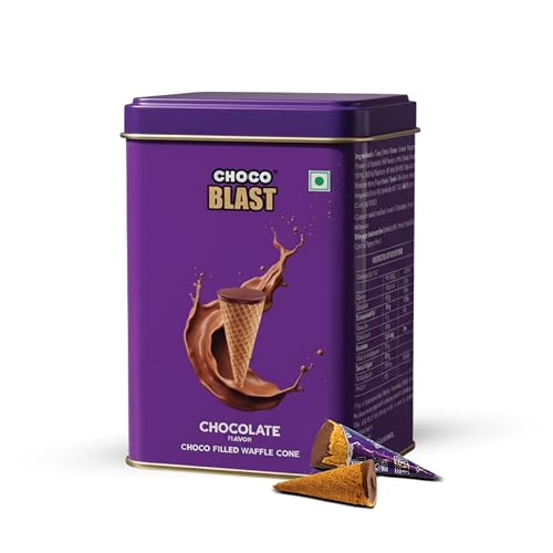 Image of Pure Temptation Chocoblast Celebration Gift Box | 8 Chocolate-Filled Waffle Cones | Premium Chocolate Box for Gift | Chocolate Hamper for Birthdays & Special Occasions (Festival Pack)