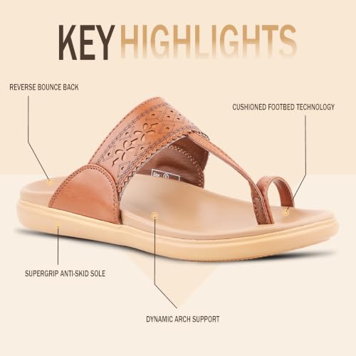 Image of Medifeet Women's Orthopedic Toe-Ring Sandals | Soft Cushioned Slip-On Comfort Slippers | Anti-Skid, Arch Support