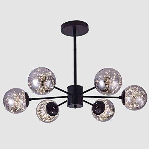 Chandelier de gypsophile Nordique LED suspension en verre salon