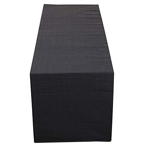 Cotton Dining Table Runner 13×72 Inches- Decorative Rustic Coffee Centre Runners for Wedding Party Home Living Room- Charcoal Grey