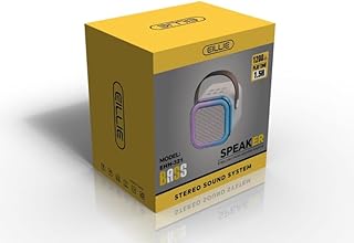 EILLIE Portable Bluetooth Speaker, RGB Lighting, 1200mAh Battery, 1.5H Playtime, Stereo Sound System with USB/AUX Input, Model EHH-321