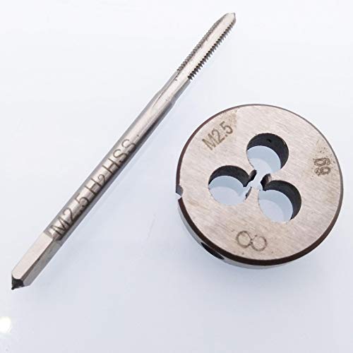 HSS M2.5 x 0.45mm Tap & M2.5 x 0.45mm Die Metric Thread Right Hand miniatura 3