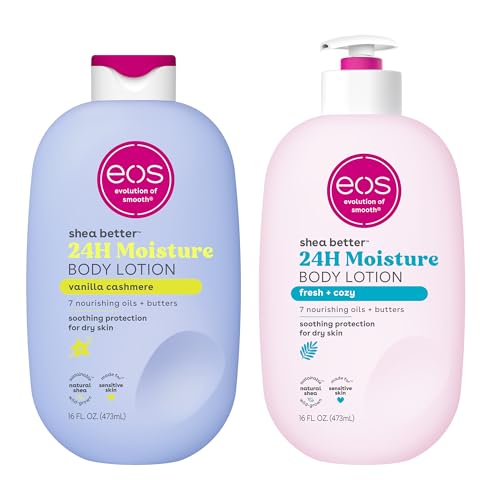 eos Shea Better Body Lotion Set- Vanilla Cashmere + Fresh & Cozy,...