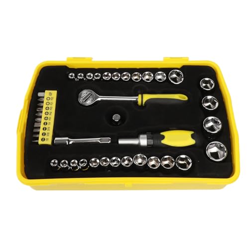 Set de herramientas combinado 41 piezas con estuche amarillo miniatura 1