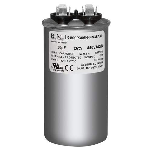 Motor Run Capacitor 30 mfd 370 or 440 V VAC Volt 30 uf Round HVAC AC Electric