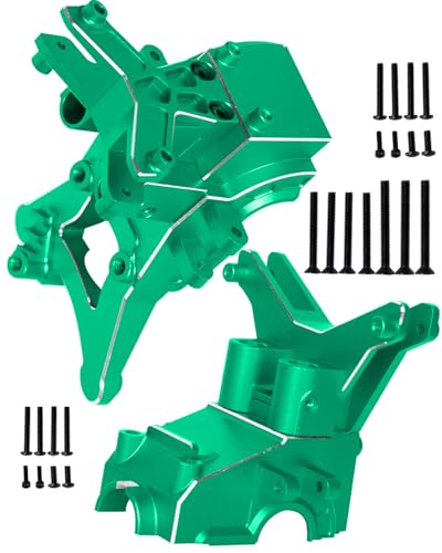 RCHuiWow RC Composite Front Rear Upper Gearbox Covers and Shock Tower Upgrades for 1/10 Big Rock 3S BLX,Granite/Senton 3S BLX,Granite/Senton Mega550,1/8 Typhon 3S BLX,Typhon Mega550,Green